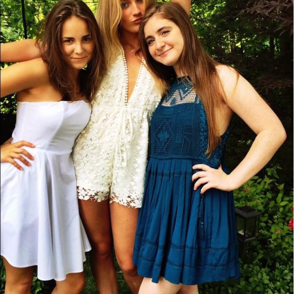 Blue free people dress.